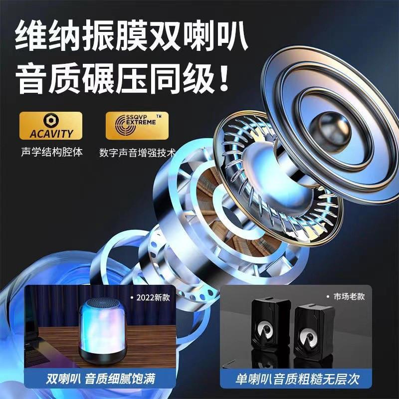 AI智慧無線藍牙音箱低音炮家用音響迷你戶外可擕式語音高音質跨境-細節圖2