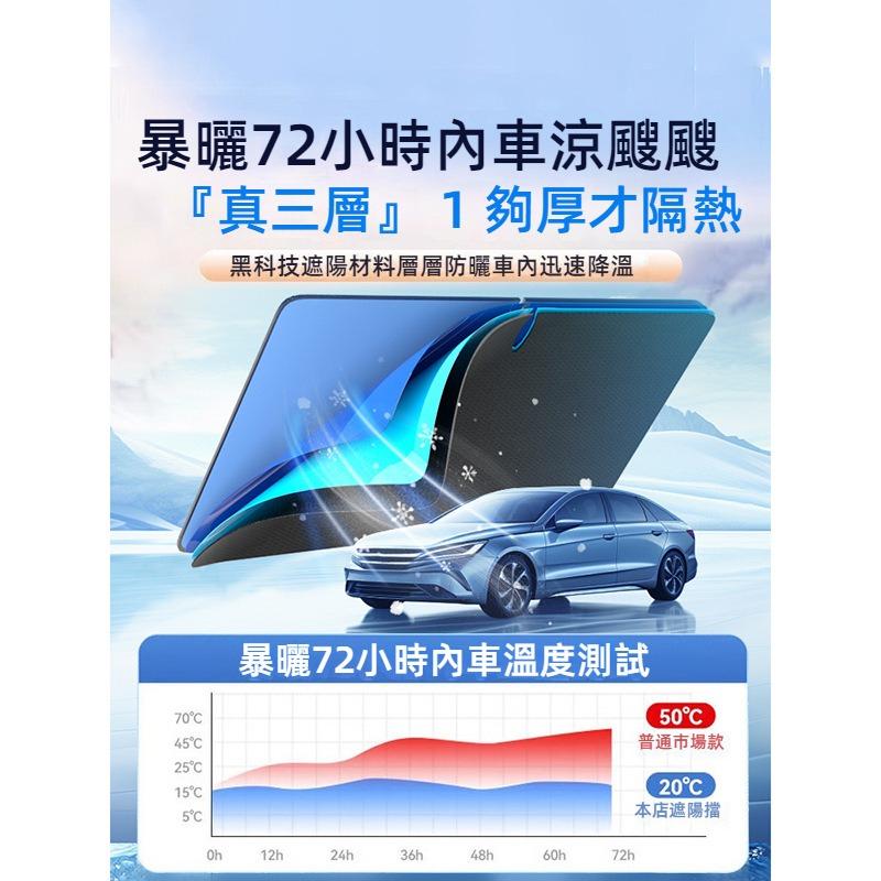 汽車遮陽檔 德國航空級製冷 冰晶銀膠 送4片側擋+收納袋 車內遮陽前擋 車窗遮陽板 車內遮陽板 車內防曬隔熱 前檔遮陽板-細節圖4