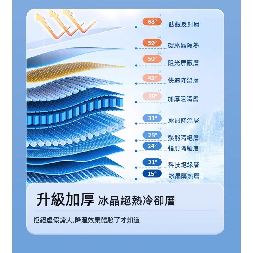 汽車遮陽檔 德國航空級製冷 冰晶銀膠 送4片側擋+收納袋 車內遮陽前擋 車窗遮陽板 車內遮陽板 車內防曬隔熱 前檔遮陽板-細節圖7