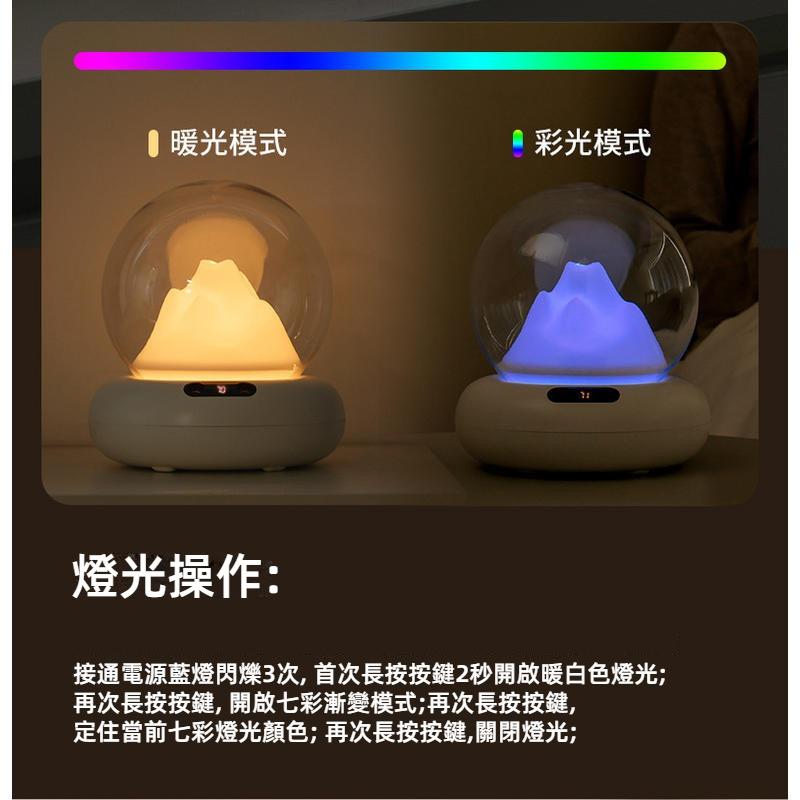小夜燈雙噴霧加濕器 無水斷電保護 七彩氛圍燈模式 2L大容量 水氧機 香氛機 薰香機 香薰機 擴香儀 芳香噴霧機-細節圖3