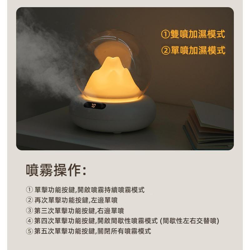 小夜燈雙噴霧加濕器 無水斷電保護 七彩氛圍燈模式 2L大容量 水氧機 香氛機 薰香機 香薰機 擴香儀 芳香噴霧機-細節圖9