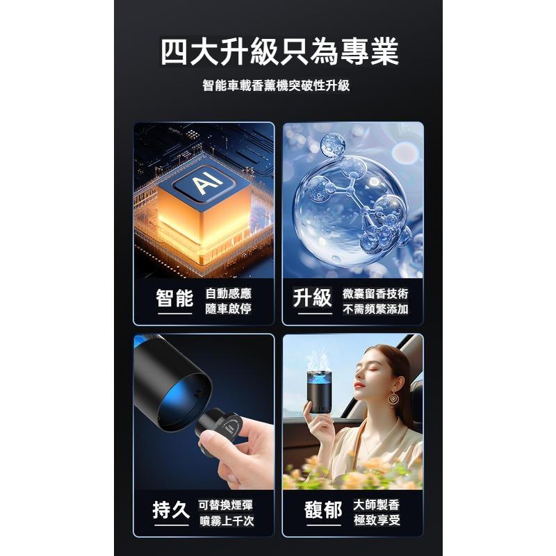 雲霧香薰機 智能汽車香薰機 三色氛圍燈 隨車啟動 霧化噴霧加濕器 車用香薰機 車用香水 汽車香水 汽車香氛機 車內除臭-細節圖9