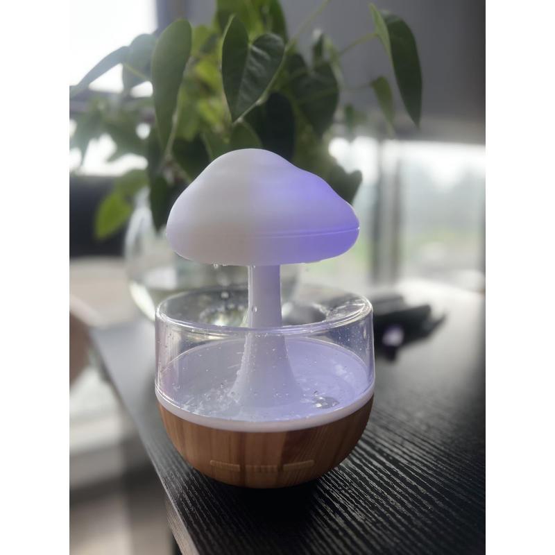 七彩氛圍雲朵加濕器 模擬水滴聲 助眠神器 夜燈香薰機 雨滴水氧機 空氣加濕機 香氛噴霧 香氛機 加濕器 薰香機 小夜燈-細節圖7