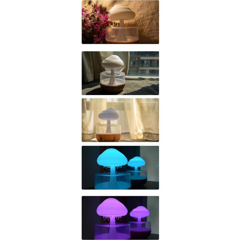 七彩氛圍雲朵加濕器 模擬水滴聲 助眠神器 夜燈香薰機 雨滴水氧機 空氣加濕機 香氛噴霧 香氛機 加濕器 薰香機 小夜燈-細節圖9