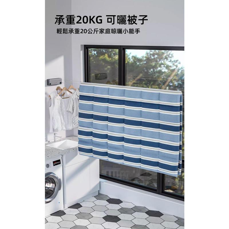 免打孔伸縮曬衣繩 隱形晾衣繩 不鏽鋼曬衣繩 室內晾衣繩 壁掛曬衣神器 伸縮曬衣架 強力晾衣繩 小空間曬衣繩 簡易收納晾衣-細節圖7