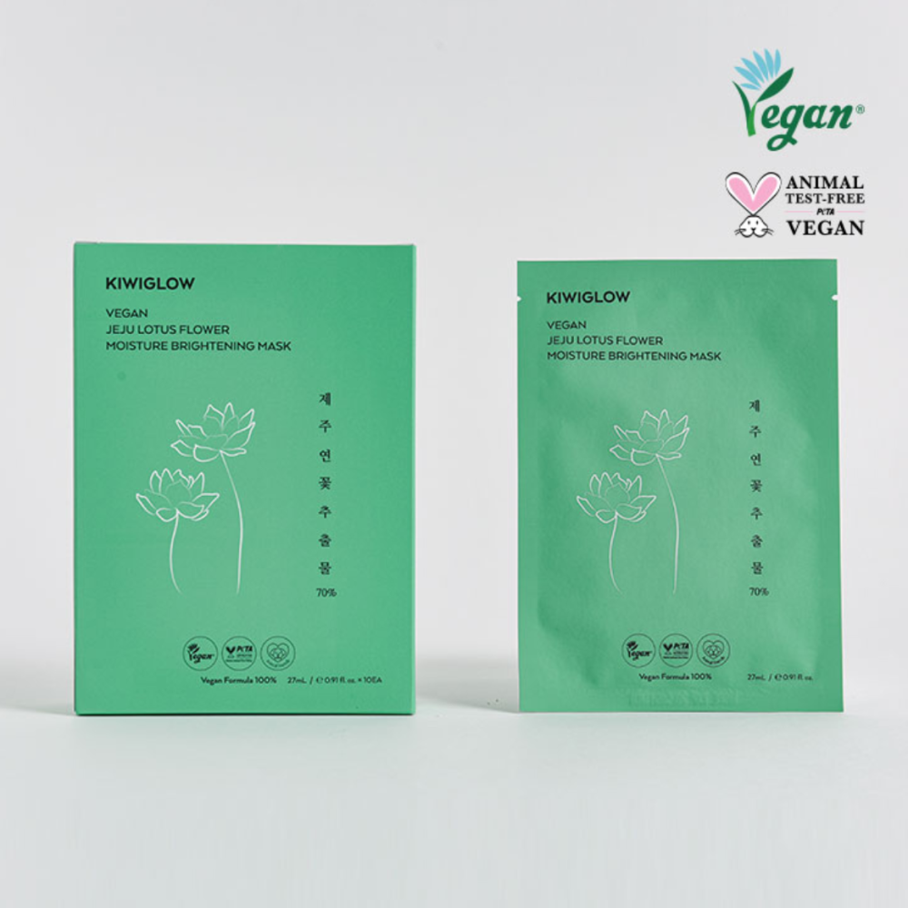 預購 韓國 kiwiglow vegan 濟州島蓮花去角質棉片/ 面膜-細節圖3