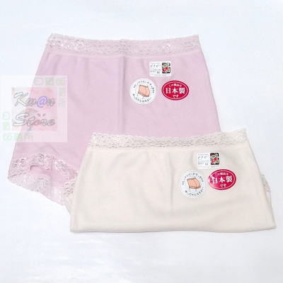 [促銷]日本製 女內褲 100%純棉無負擔 蕾絲內褲~兩色可選