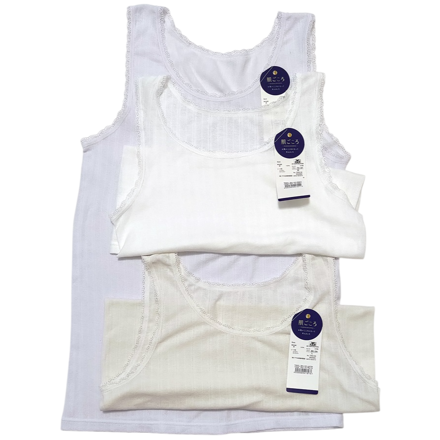 日本製 強撚女背心 內襯衣100%純棉背心 日本涼衣 柔軟透氣清爽-細節圖6