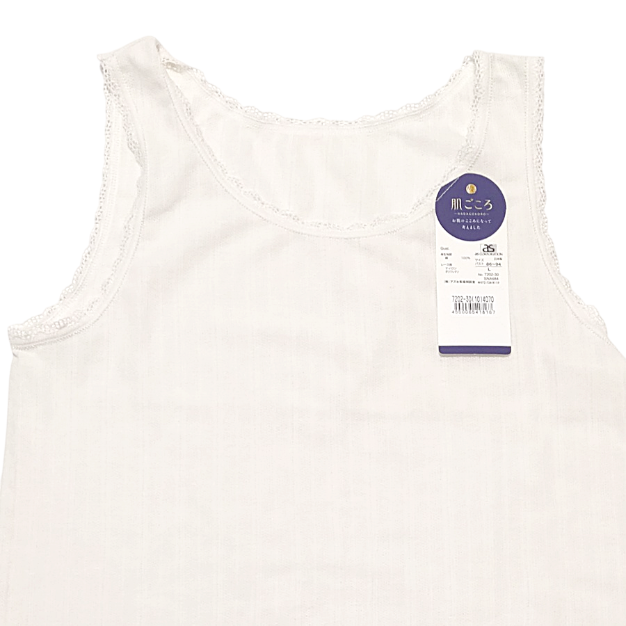 日本製 強撚女背心 內襯衣100%純棉背心 日本涼衣 柔軟透氣清爽-細節圖8