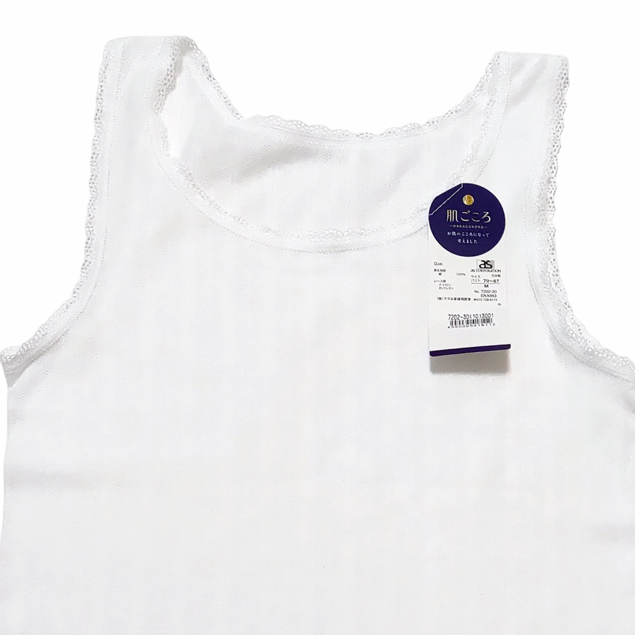 日本製 強撚女背心 內襯衣100%純棉背心 日本涼衣 柔軟透氣清爽-細節圖9