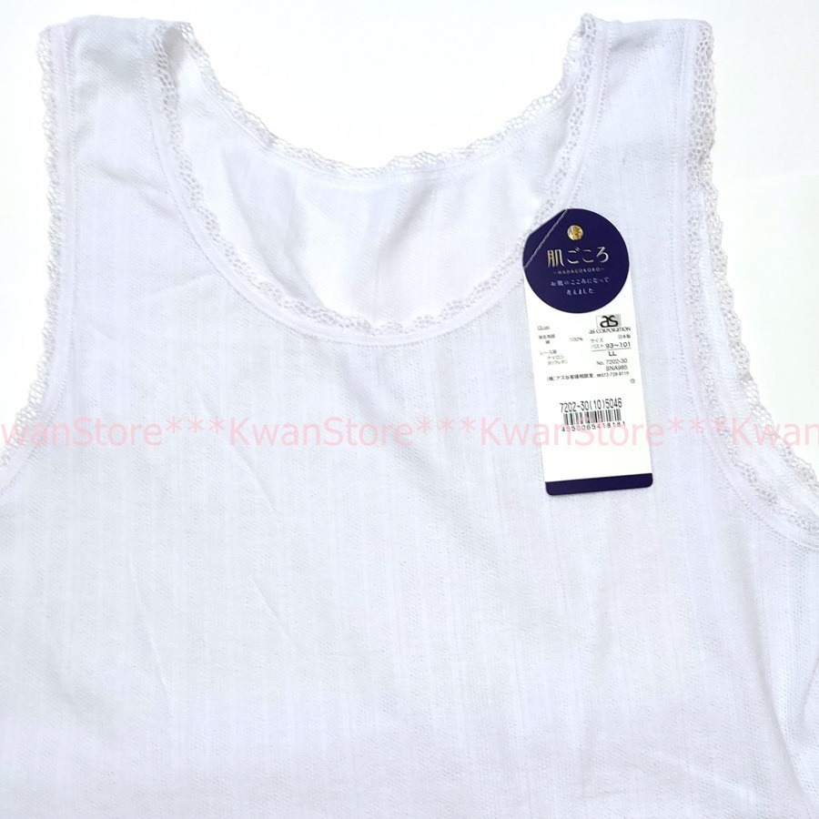 日本製 強撚女背心 內襯衣100%純棉背心 日本涼衣 柔軟透氣清爽-規格圖11