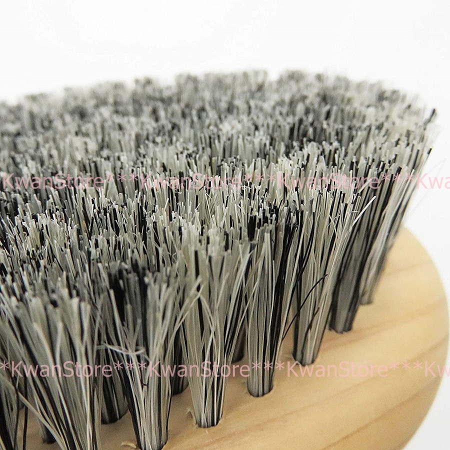 日本澡刷 OHE 天然豚毛沐浴刷 檜木柄 豬毛澡刷 洗澡刷-彎-細節圖4