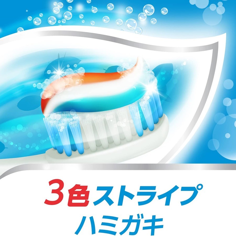 日本製 Aquafresh三重防護牙膏 紅白藍三色牙膏 預防蛀牙 牙齦炎 口臭140g-細節圖4