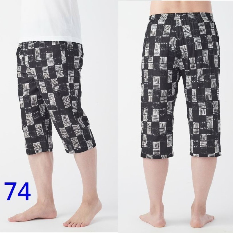 [L/LL/3L]日本製 高島縮 涼感男居家褲 男7分褲 休閒褲 家居褲 透氣涼爽感-細節圖7