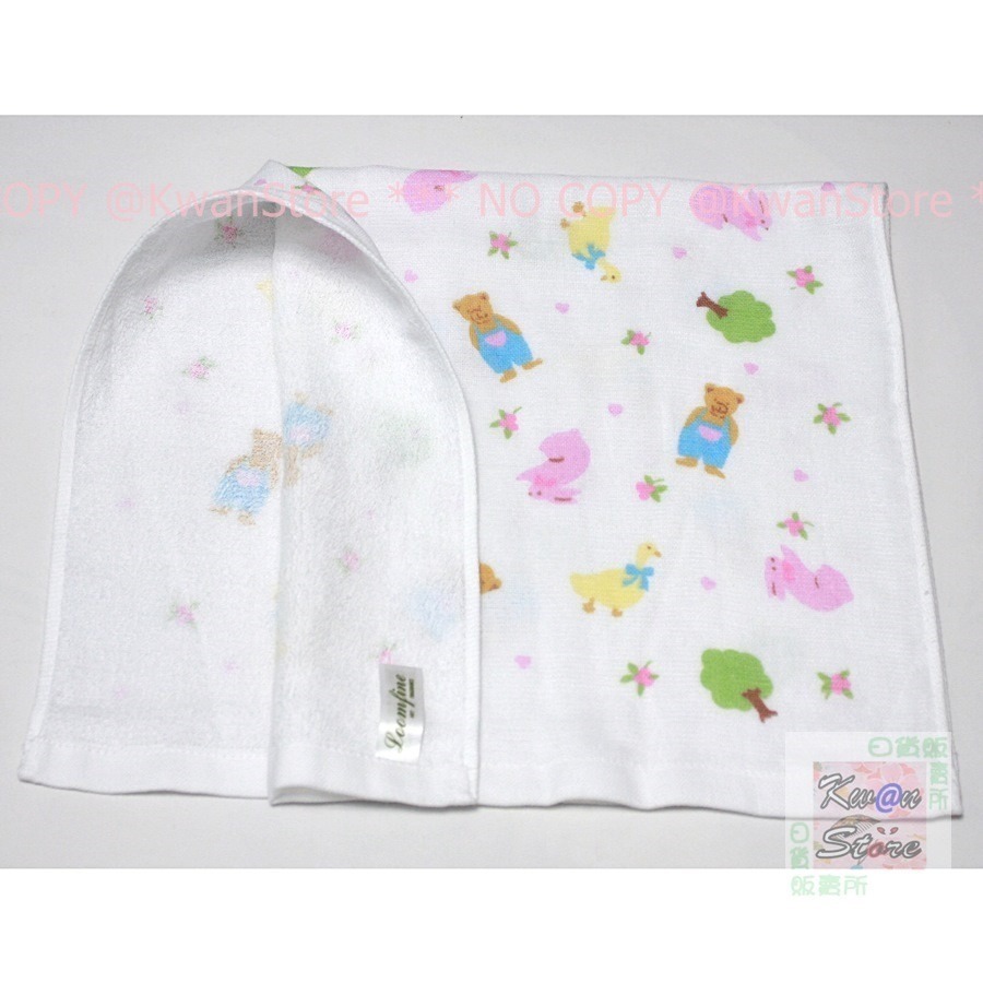 [方巾/中巾/毛巾/浴巾]日本製 Loomfine神藤100%純棉 小熊麻紗毛巾 嬰兒毛巾 抗菌防臭加工-細節圖6