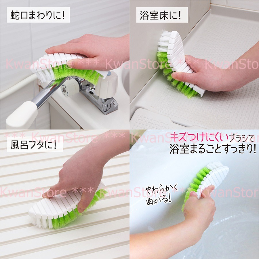 日本製 東和 可彎曲浴室刷 磁磚刷 清潔刷子 浴缸刷 轉角彎處易清潔-細節圖7