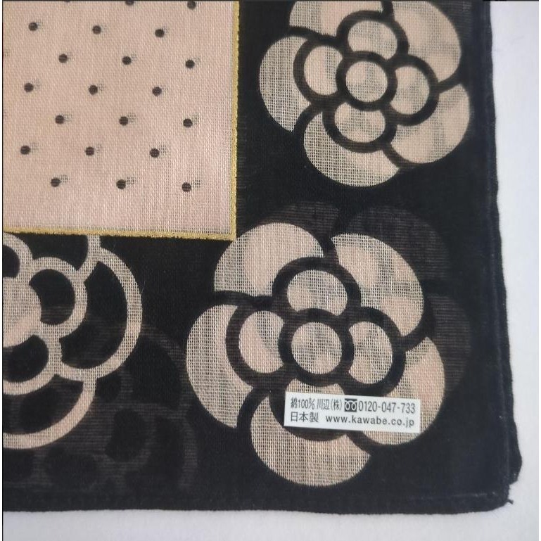 [58*58]日本製 CLATHAS山茶花 手帕 專櫃品牌 純棉手帕 大方巾 領巾 絲巾 圍巾-細節圖6