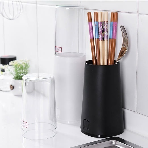 日本製 Pearl Metal 餐具盒 餐具筒 餐具收納盒 餐具瀝水收納盒 湯匙筷子叉子收納~兩色可選-細節圖3