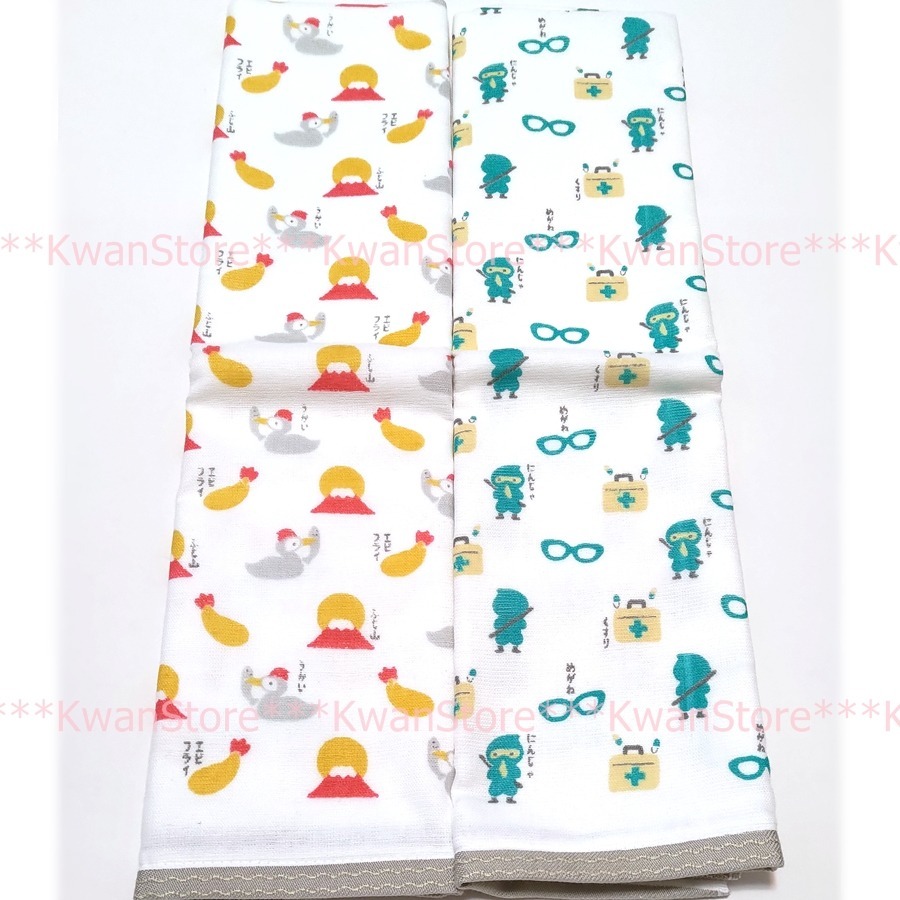 [日本全國名產地圖系列2]日本製 麻紗毛巾 長毛巾 嬰兒毛巾 手巾100%純棉-細節圖3