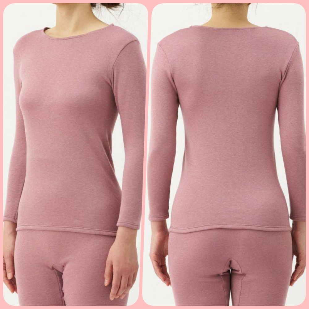 日本製 神極衣 厚款 女發熱衣 衛生衣 保暖衣 極細纖維 空氣保暖-細節圖2