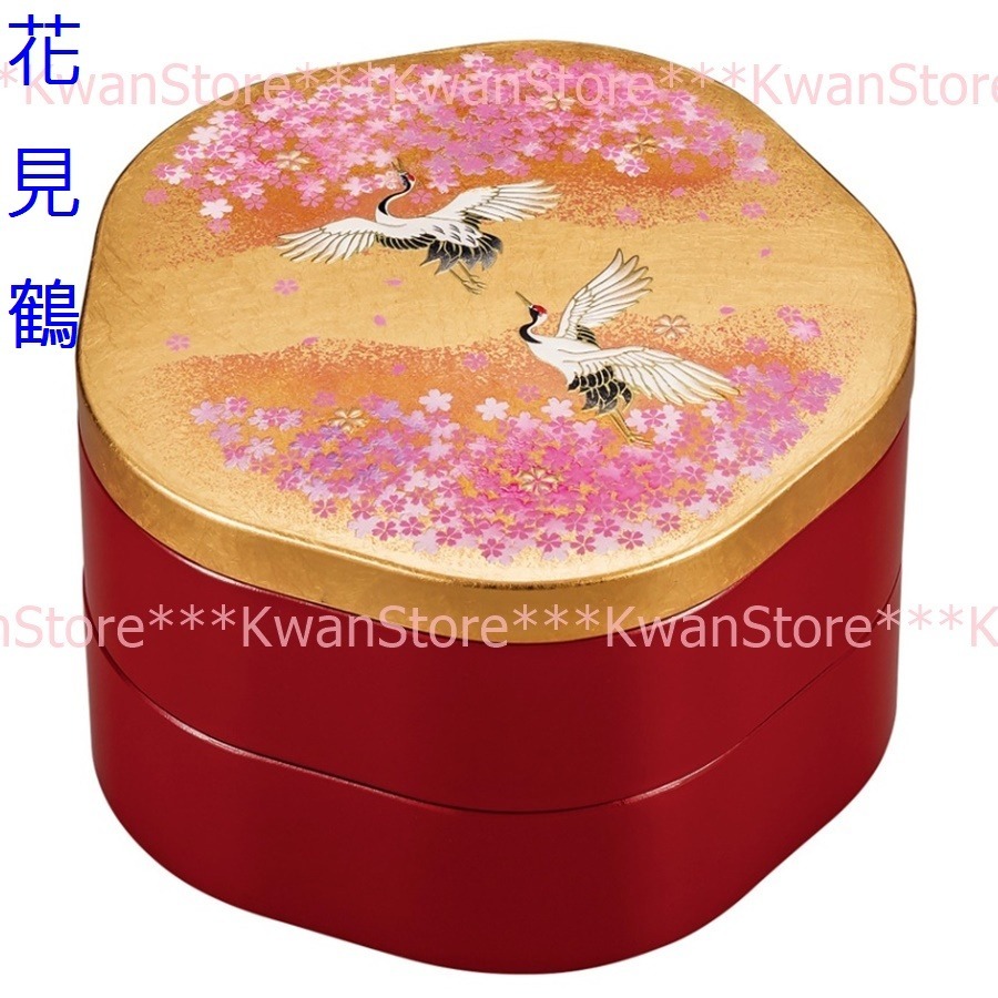 [年終促銷][15cm]日本製 金箔雙層花型糖果盒 果盒~結婚過年過節好看又實用-細節圖3