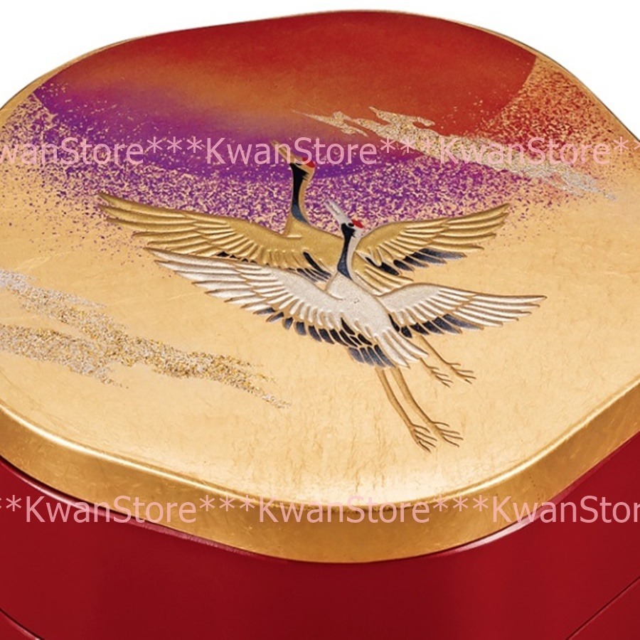 [年終促銷][15cm]日本製 金箔雙層花型糖果盒 果盒~結婚過年過節好看又實用-細節圖4