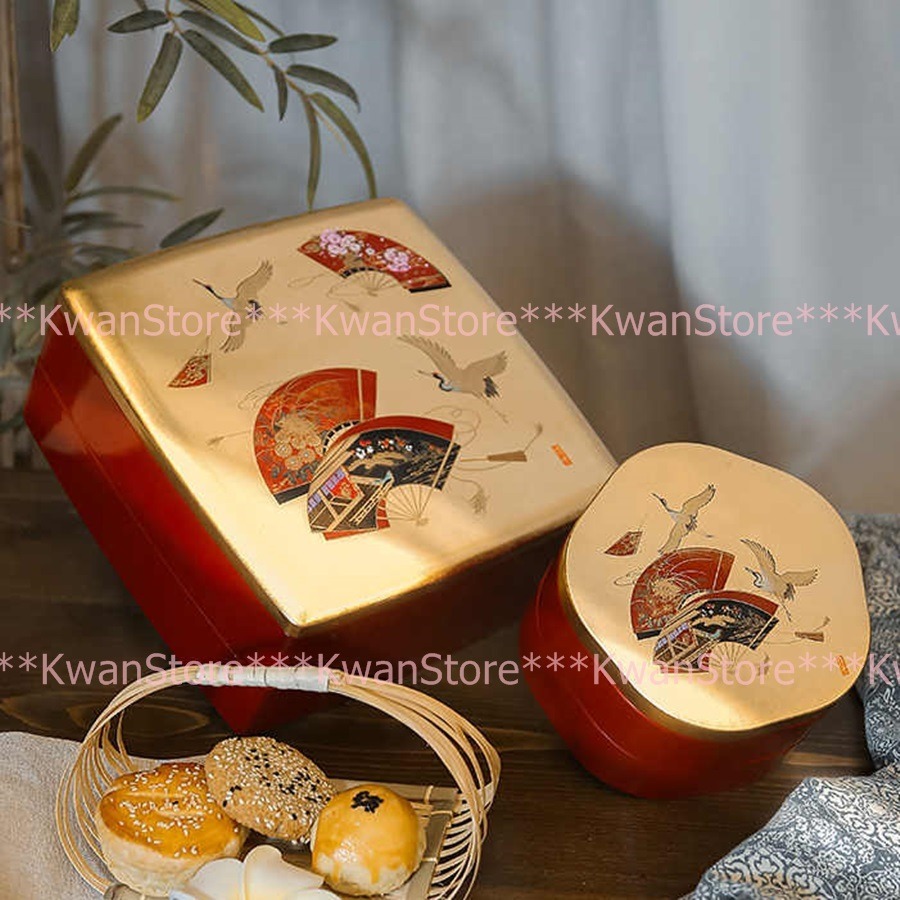 [年終促銷][15cm]日本製 金箔雙層花型糖果盒 果盒~結婚過年過節好看又實用-細節圖8