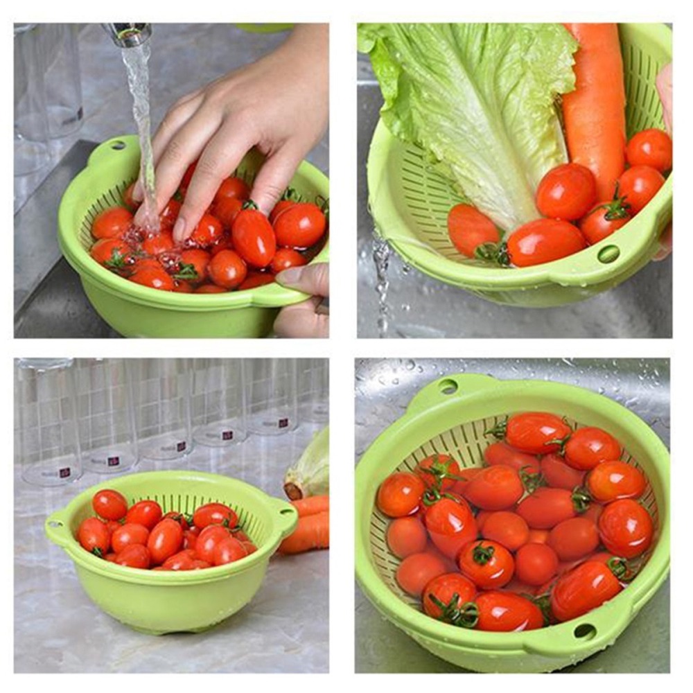 [24cm]日本製 Fresh洗菜籃洗菜盆組 瀝水籃洗筒組~洗蔬果洗菜-細節圖7