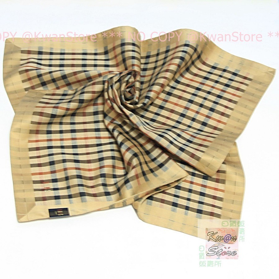 [經典系列] 日本製 DAKS經典 蘇格蘭格子 手帕 領巾 絲巾 方巾-細節圖7