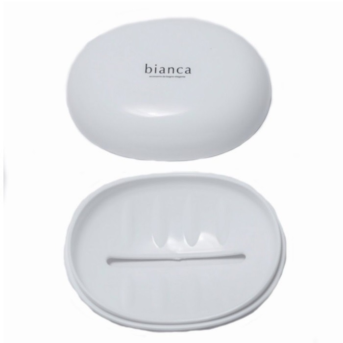 日本製 Inomata bianca 皂盒 附蓋子 肥皂盒 皂架~底部瀝水孔設計-細節圖5