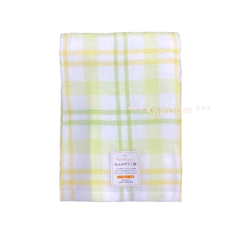 日本進口 格紋毛巾 麻紗毛巾 浴巾 方巾 嬰兒毛巾-細節圖6
