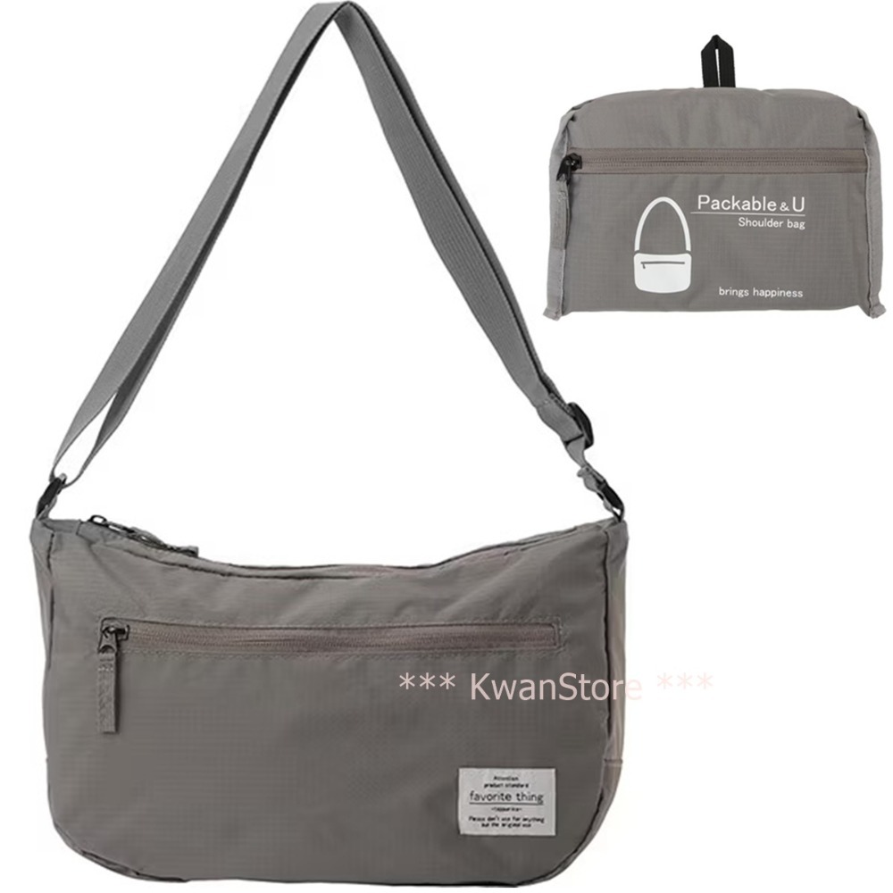 日本進口 優美社背包 斜背包 肩包 Packable&U 背包BK GY G 可摺疊收納-規格圖8