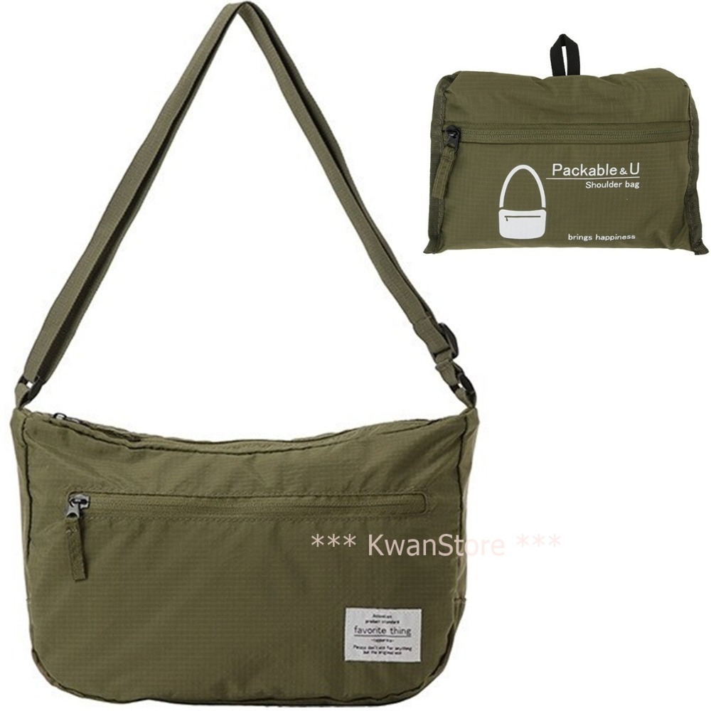 日本進口 優美社背包 斜背包 肩包 Packable&U 背包BK GY G 可摺疊收納-規格圖8
