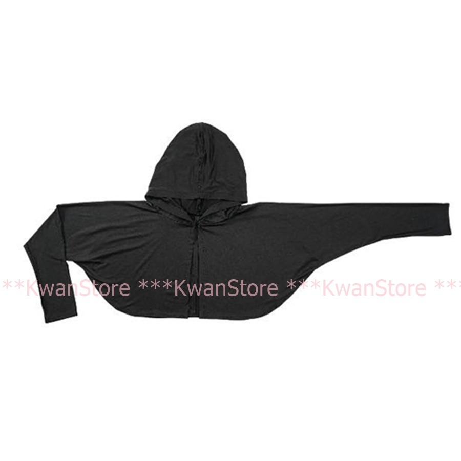 日本進口 防曬短版連帽外套 涼感 防曬 抗UV98% 連帽斗篷式外套-細節圖5