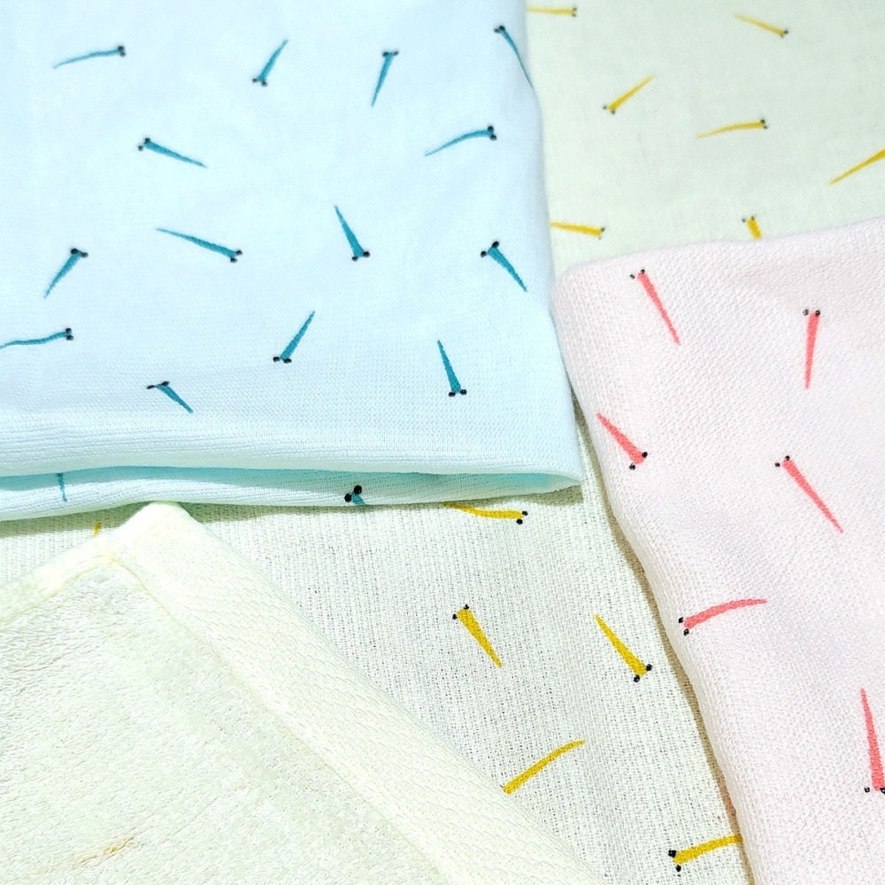 [特價]日本製 毛巾 泉州毛巾 方巾 麻紗毛巾 純棉製造 長毛巾 (小魚)-細節圖7