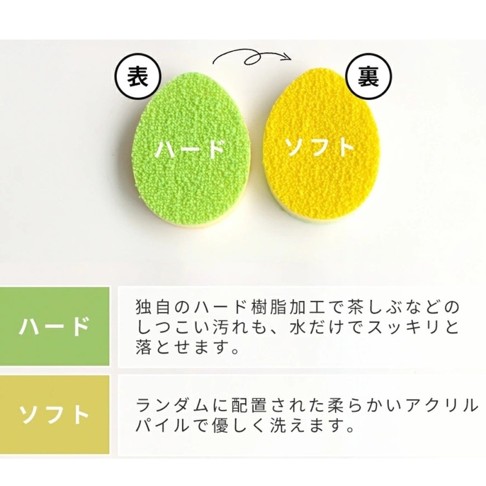 [2入組]日本製 MARNA New Slim雙面菜瓜布 海綿 清除茶漬 清洗杯子超好用-細節圖6