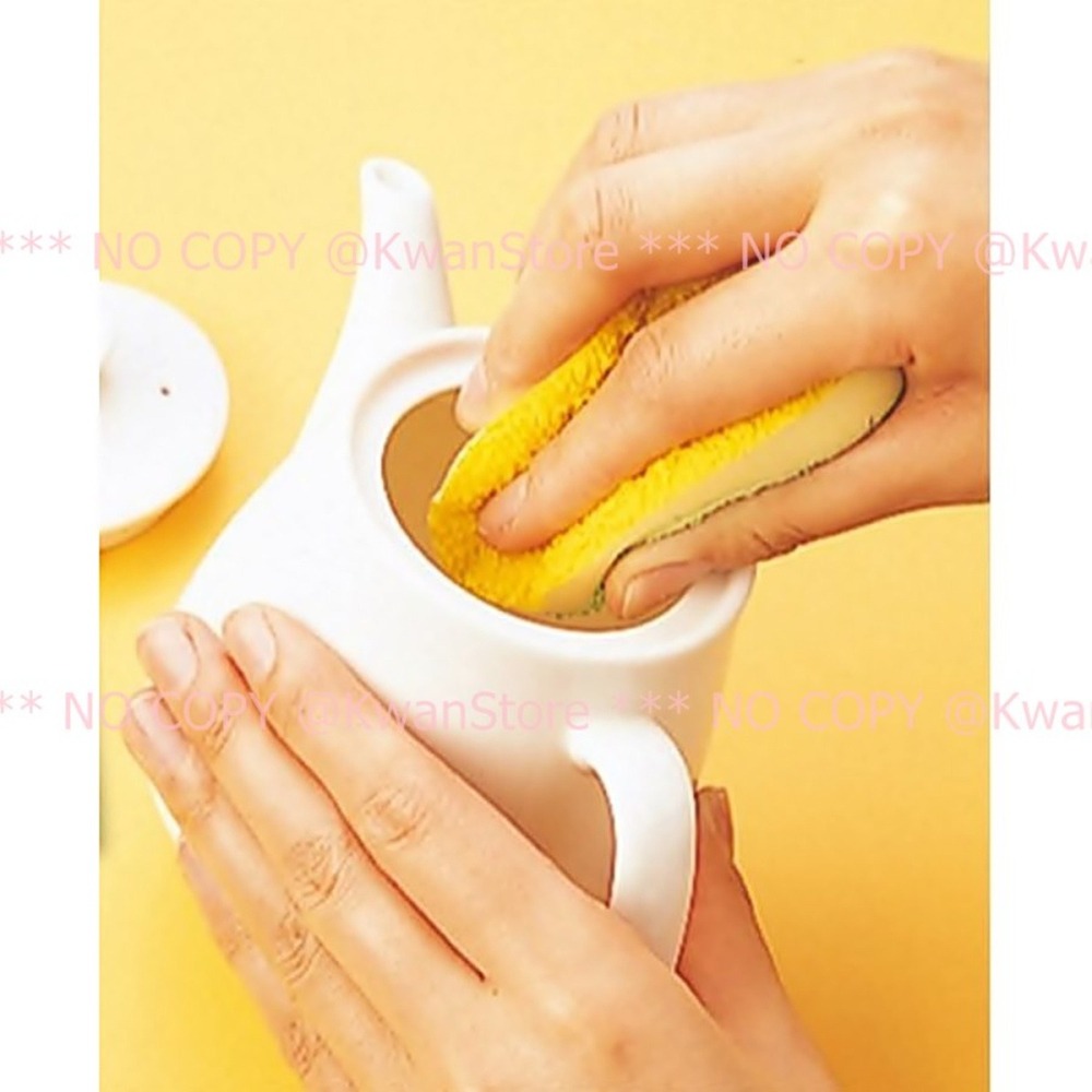 [2入組]日本製 MARNA New Slim雙面菜瓜布 海綿 清除茶漬 清洗杯子超好用-細節圖9