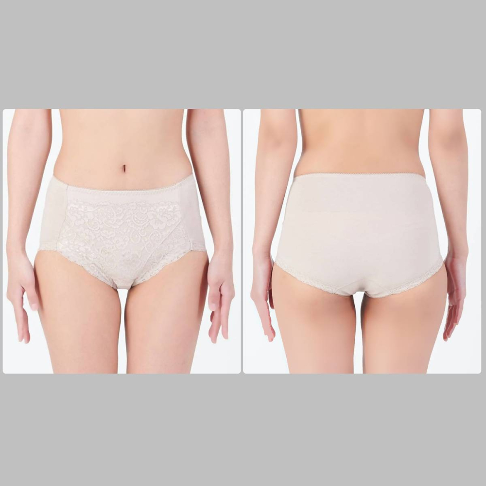 日本進口 AS女內褲 束褲 束腹 腹部加強 中腰~粉紫/米-細節圖3