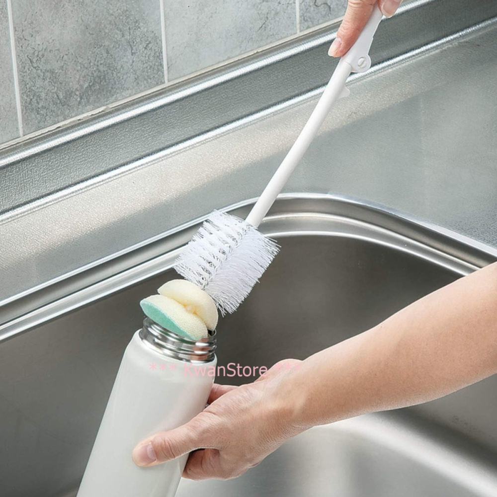 日本製 Mameita 摺疊瓶刷 長刷 保溫瓶刷 杯刷 刷子-細節圖5