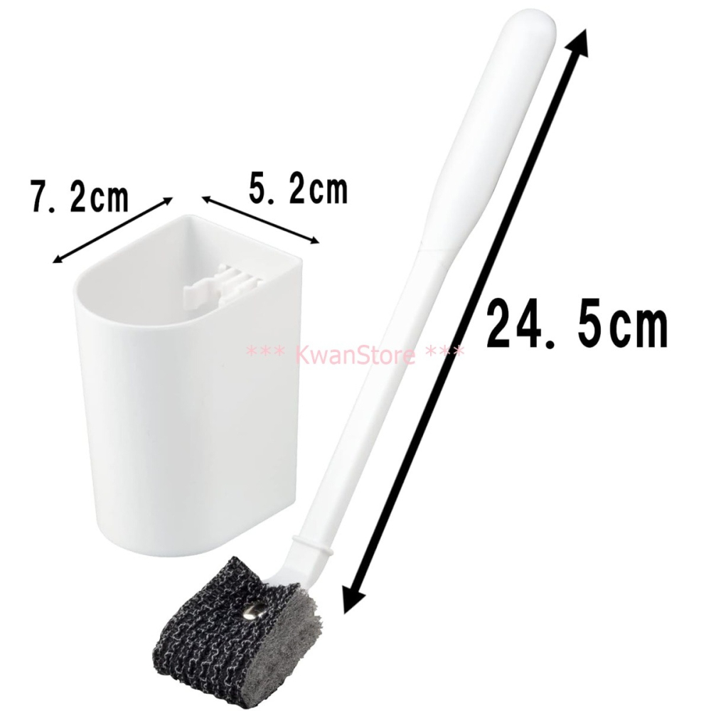 日本製 Mameita 馬桶刷附盒 刷子~刷頭特殊材質-細節圖3