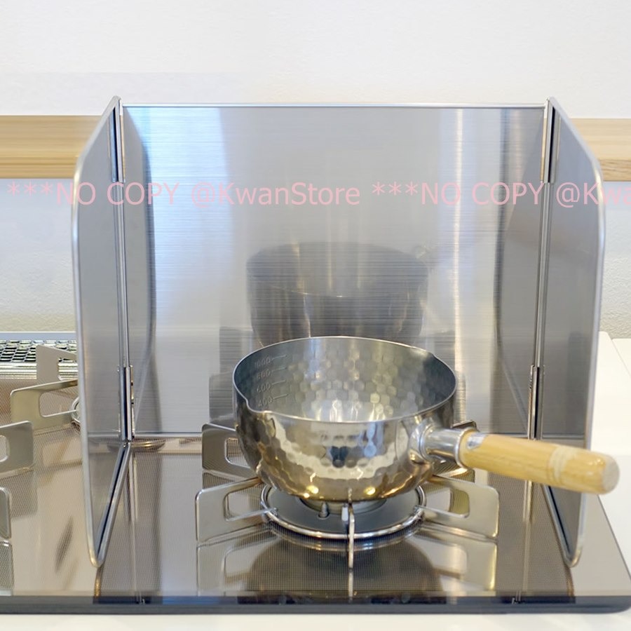 日本製 防噴油擋板 遮片 瓦斯爐用遮板 430不鏽鋼 廚房防噴濺 防濺油 容易清洗重複使用超環保-細節圖3