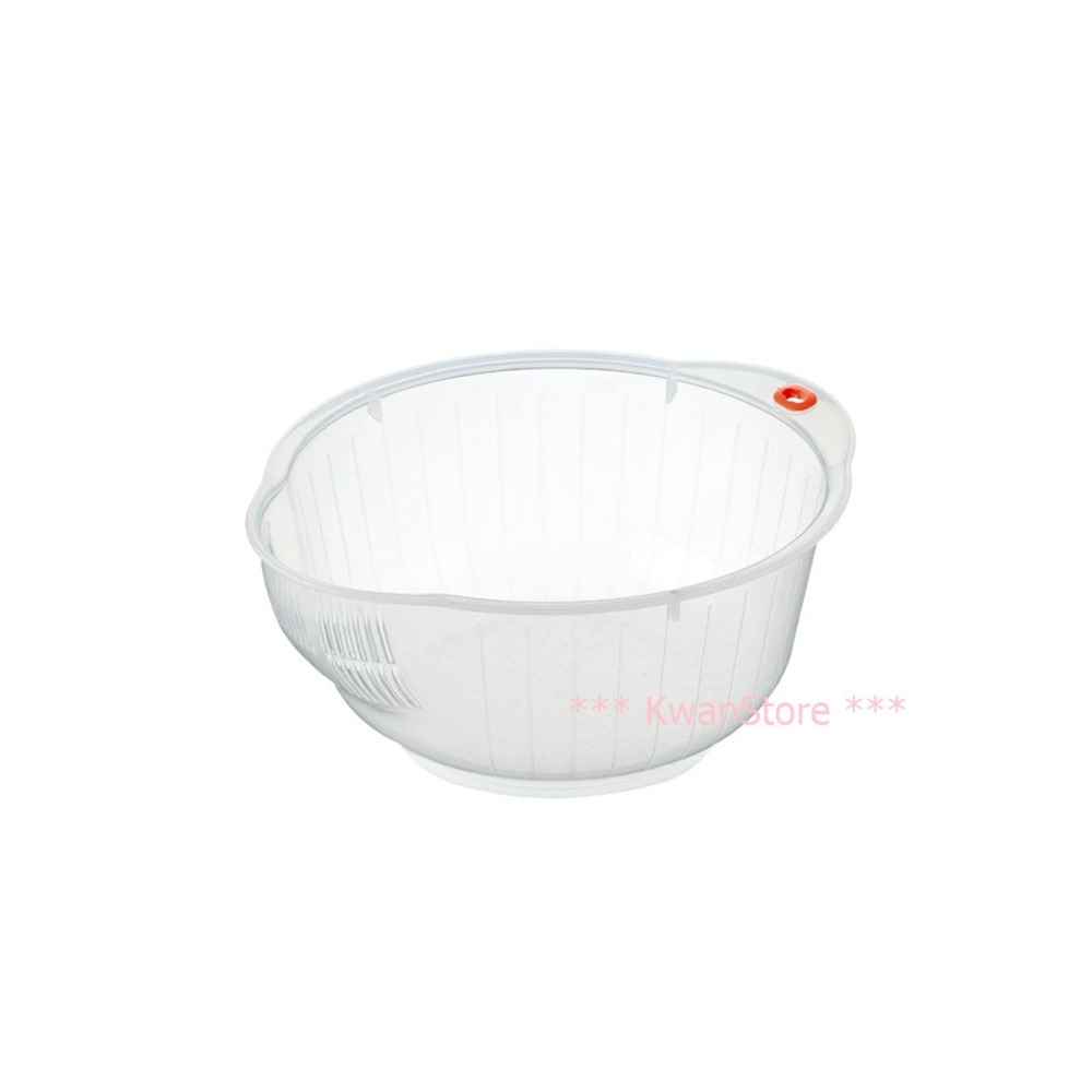 日本製 inomata 洗米器 洗米洗菜洗水果超方便 瀝水籃 濾水籃 洗菜藍 附掛勾-細節圖3