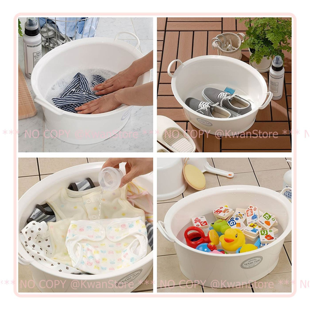 日本製 Inomata 萬用水盆 洗衣盆 ~底部栓子洩水開關設計 [KwanStore]-細節圖3