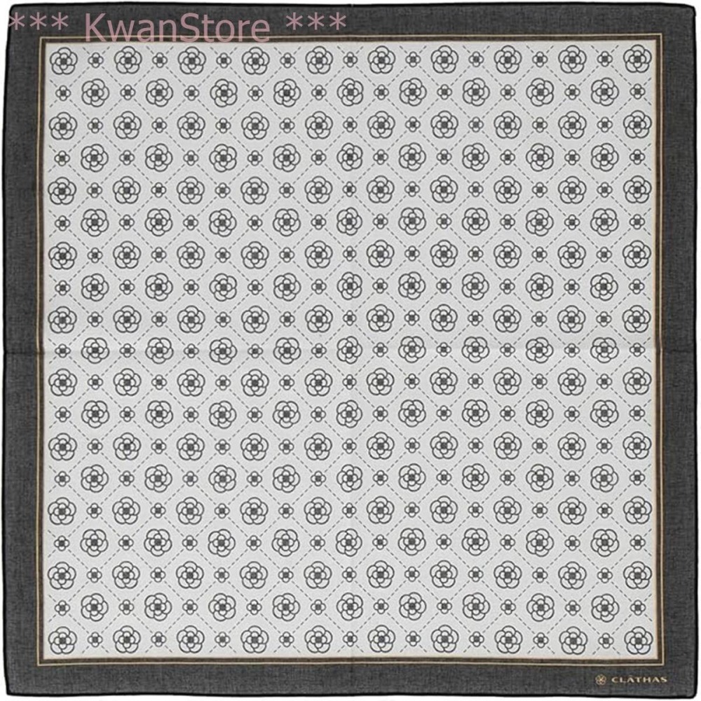 [58*58]日本製 CLATHAS山茶花 手帕 專櫃品牌 純棉手帕 大方巾 領巾 絲巾 圍巾-細節圖5