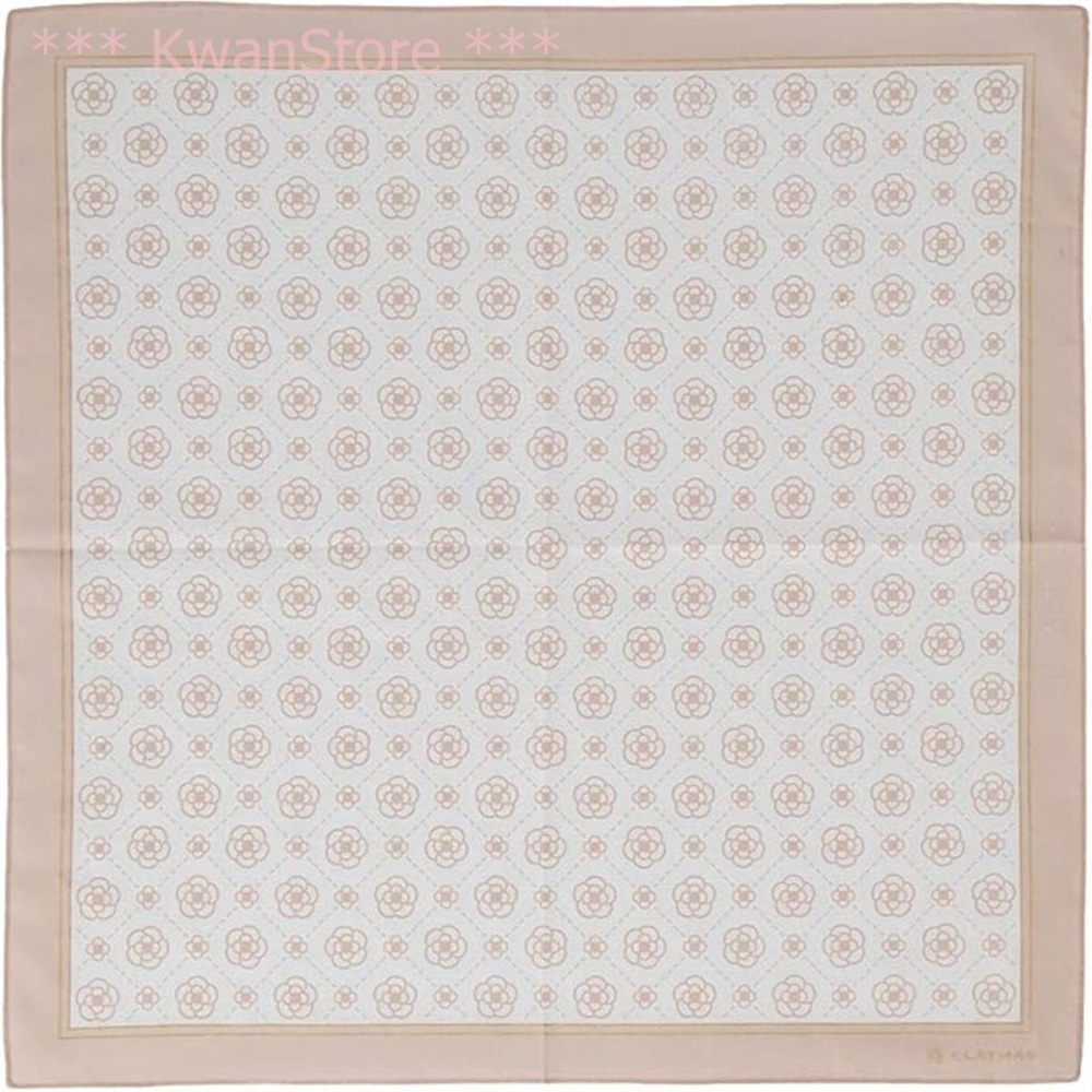 [58*58]日本製 CLATHAS山茶花 手帕 專櫃品牌 純棉手帕 大方巾 領巾 絲巾 圍巾-細節圖7