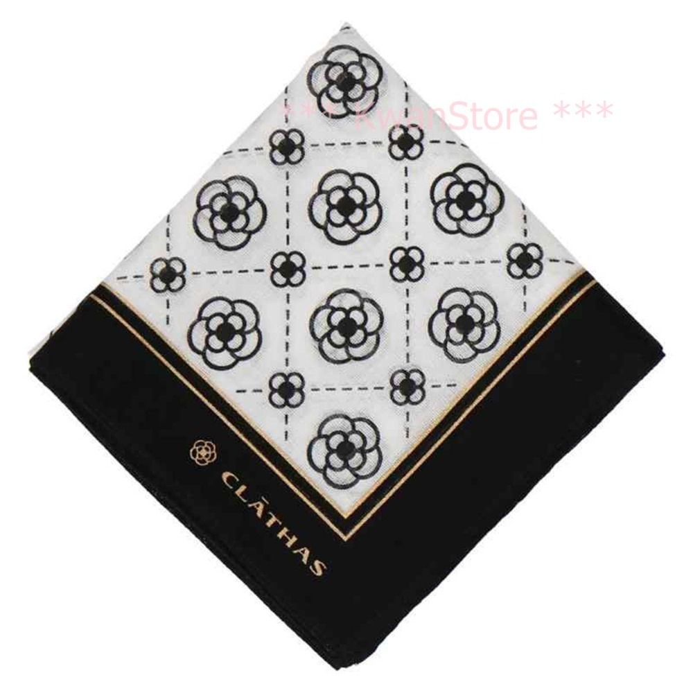 [58*58]日本製 CLATHAS山茶花 手帕 專櫃品牌 純棉手帕 大方巾 領巾 絲巾 圍巾-規格圖8