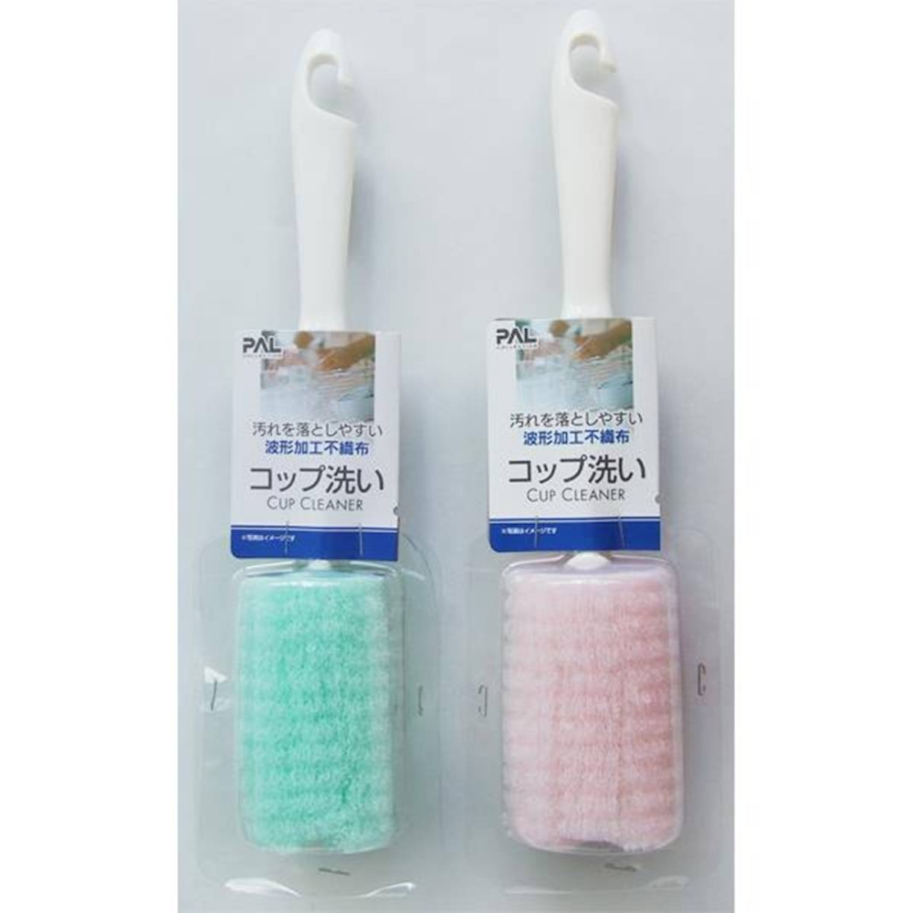 日本進口 PAL 波紋加工杯刷 瓶刷 海綿~顏色隨機出貨-細節圖2