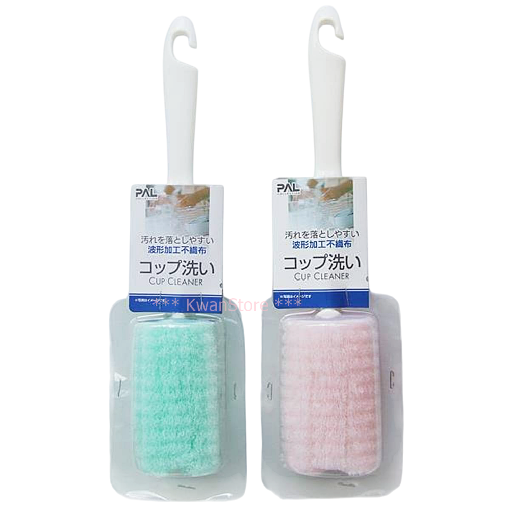 日本進口 PAL 波紋加工杯刷 瓶刷 海綿~顏色隨機出貨-細節圖3