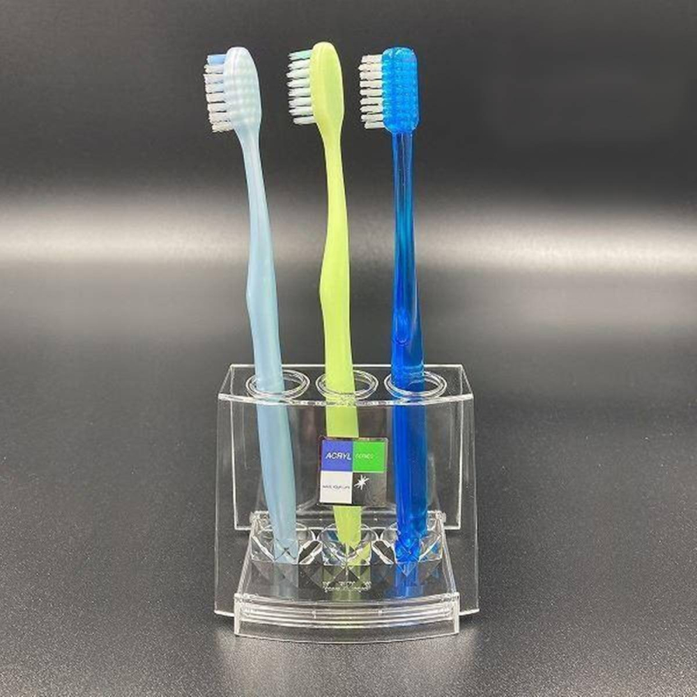 日本製 Inomata 牙刷架 水晶透明牙刷收納架-細節圖3