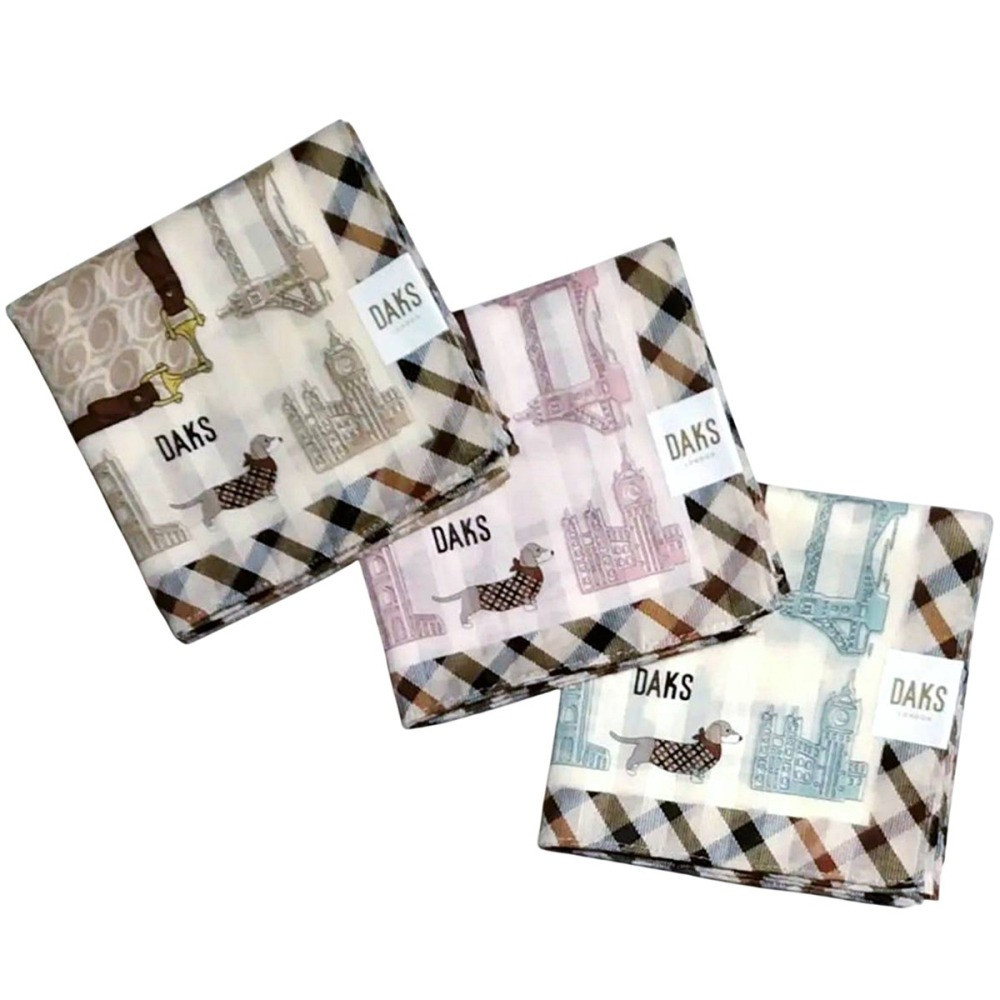 [48*48]日本製 DAKS 女士手帕 棉質手帕 純棉方巾 領巾 絲巾-細節圖2